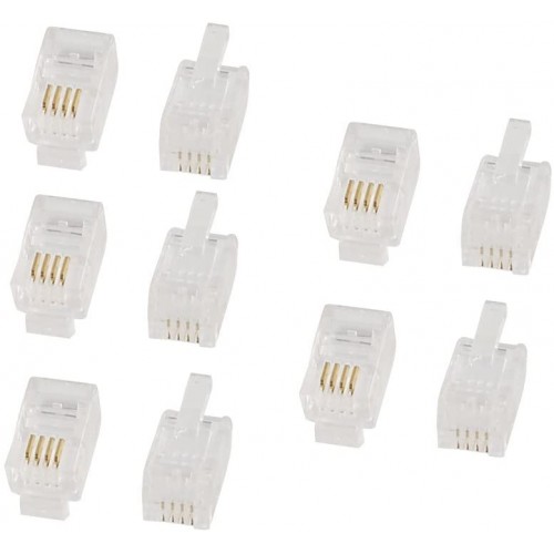 RJ11 Connector / Plug 100pcs/pak – Generic – Miscellaneous Adapter