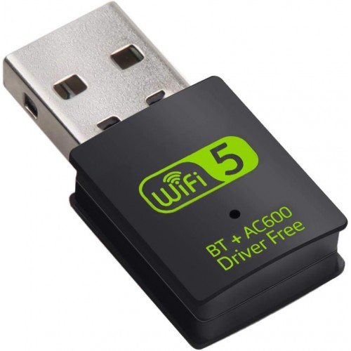 (2in1) AC600Mbps Dual Band WiFi USB + Bluetooth 4.2 Combo Mini USB Adapter – Generic – USB Adapters