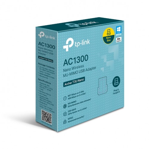 TP-Link Archer T3U Nano AC1300 Dual-Band USB Wireless Adapter (New) – USB Adapters