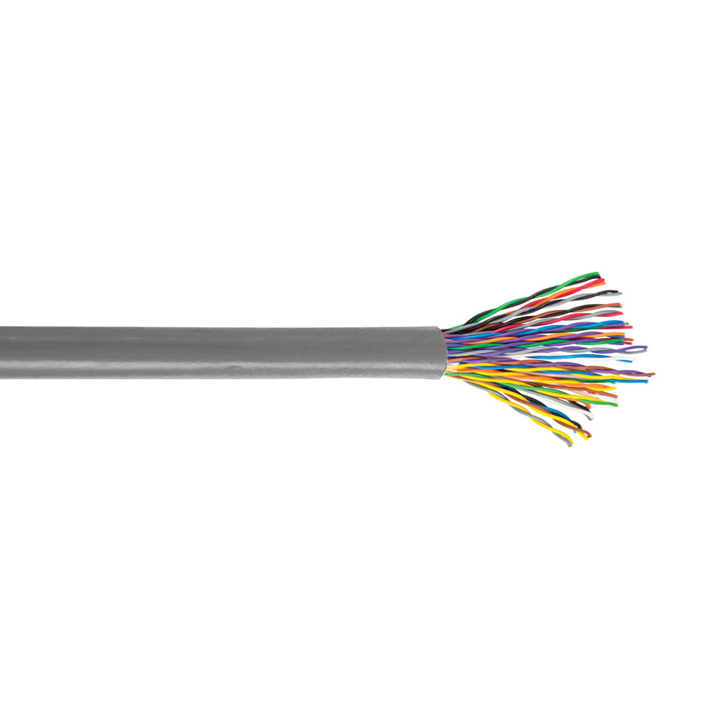 1000ft 25 Pair CAT3 Solid UTP FT4/CMR/CL3 Bulk Cable - Grey – Generic