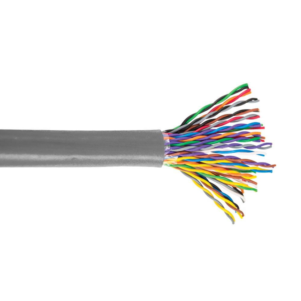 1000ft 25 Pair CAT5E Solid UTP FT4/CMR Bulk Cable - Grey – Generic