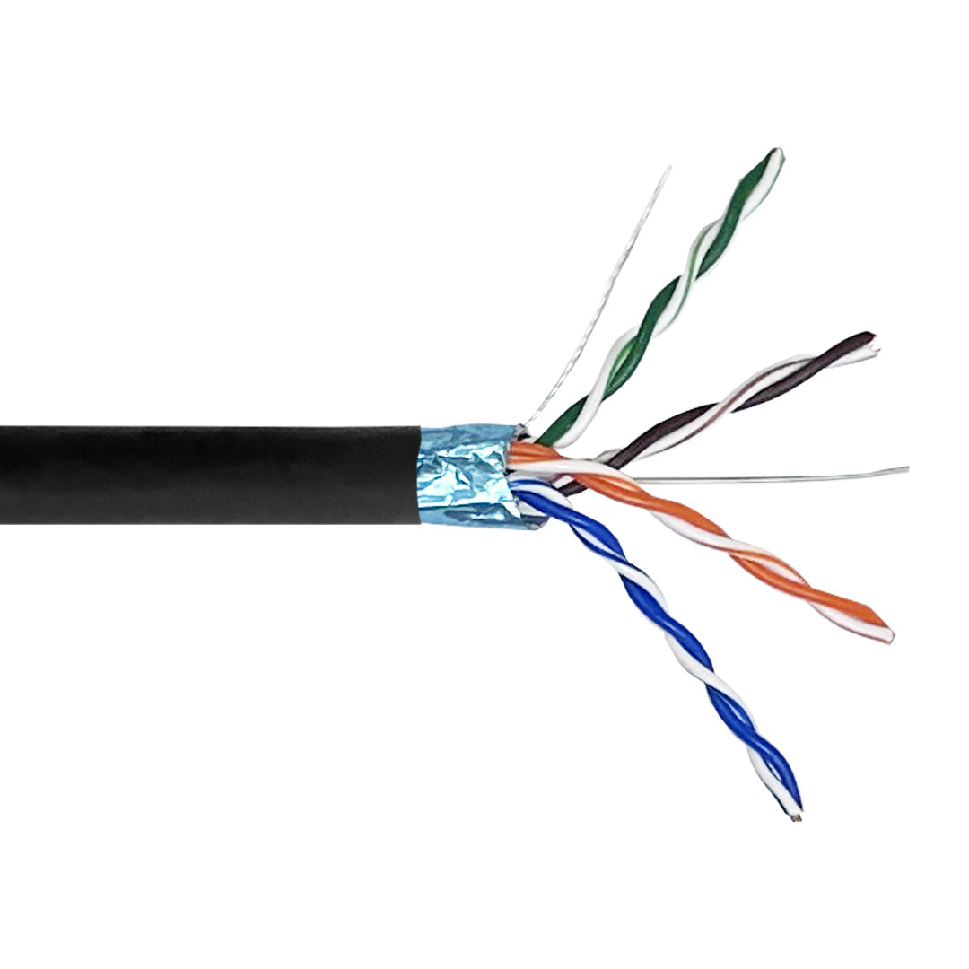 1000ft 4 Pair CAT5E 350Mhz F/UTP Solid 24AWG CMR Bulk Cable – Generic