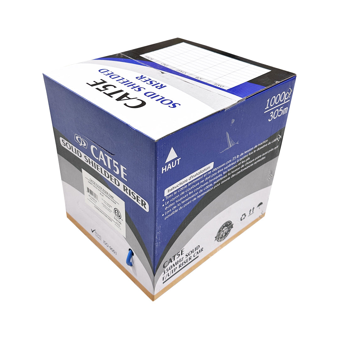 1000ft 4 Pair CAT5E 350Mhz F/UTP Solid 24AWG CMR Bulk Cable – Generic – Category Bulk Cable (photo 6)