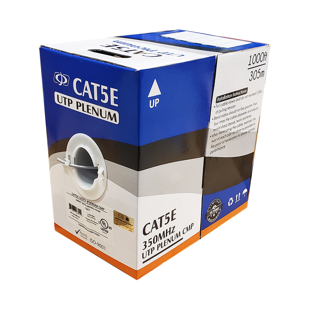 1000ft 4 Pair CAT5E 350Mhz Solid U/UTP CMP Bulk Cable – Generic – Category Bulk Cable (photo 9)