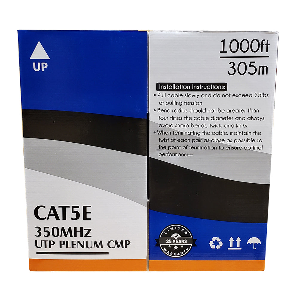 1000ft 4 Pair CAT5E 350Mhz Solid U/UTP CMP Bulk Cable – Generic – Category Bulk Cable (photo 4)