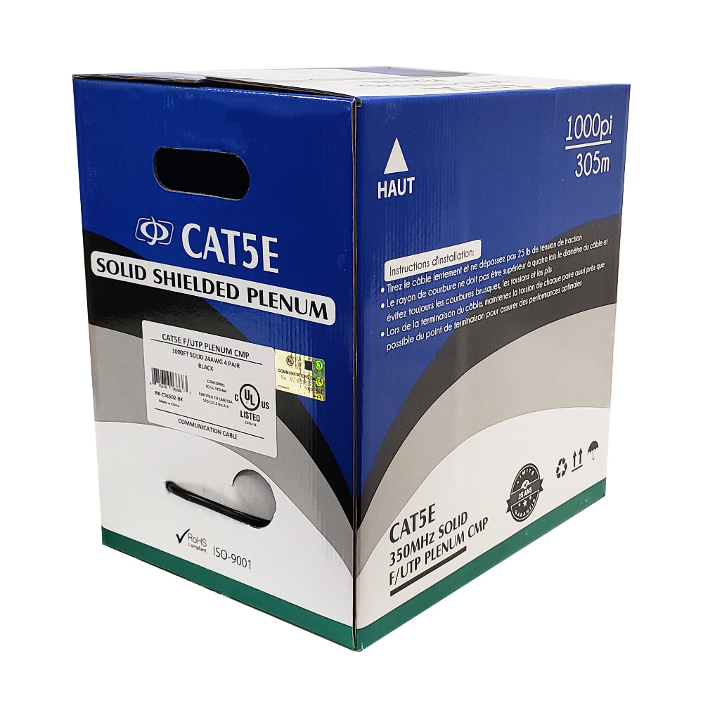 1000ft 4 Pair CAT5E 350Mhz Shielded FTP FT6/CMP Bulk Cable – Generic – Category Bulk Cable (photo 2)