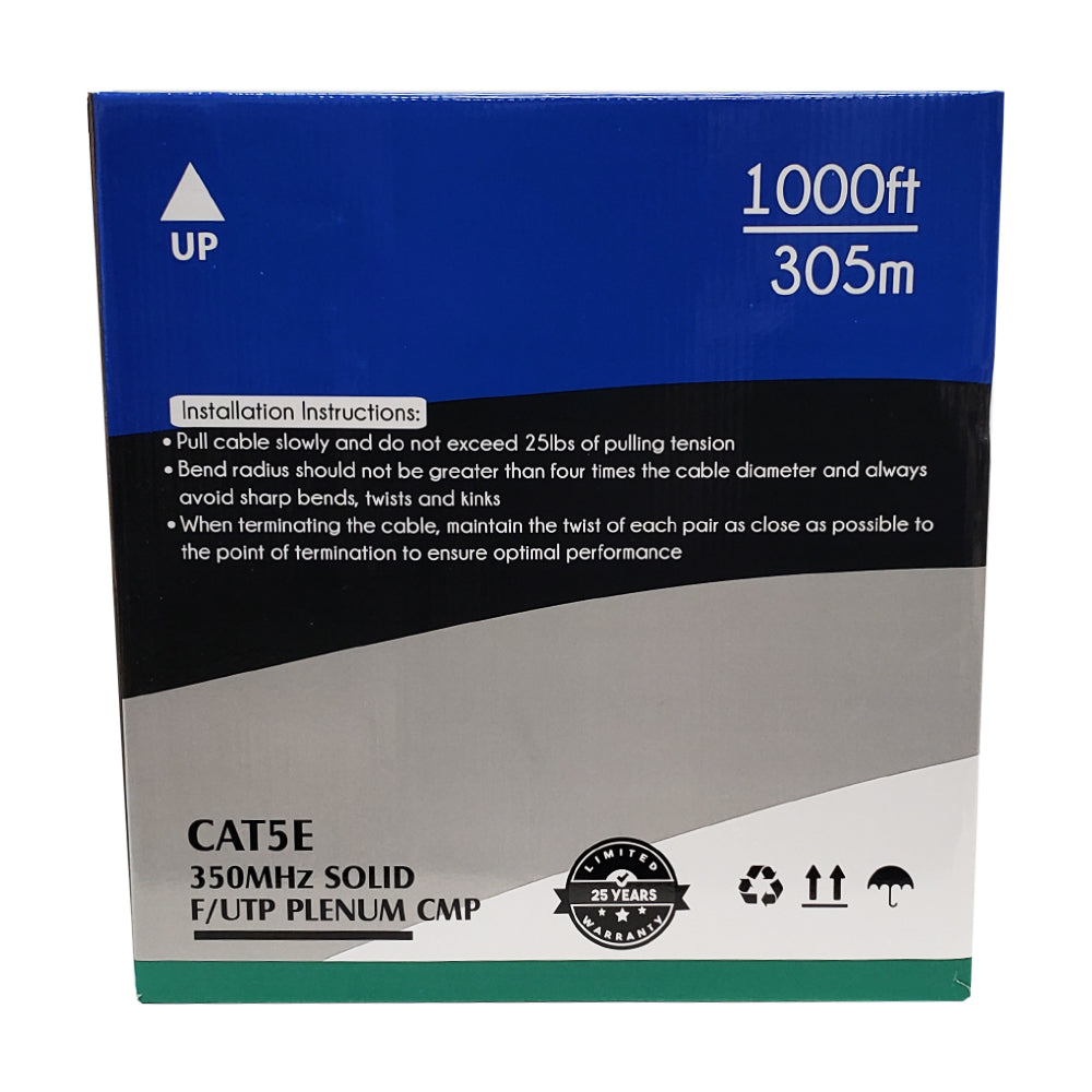 1000ft 4 Pair CAT5E 350Mhz Shielded FTP FT6/CMP Bulk Cable – Generic – Category Bulk Cable (photo 4)