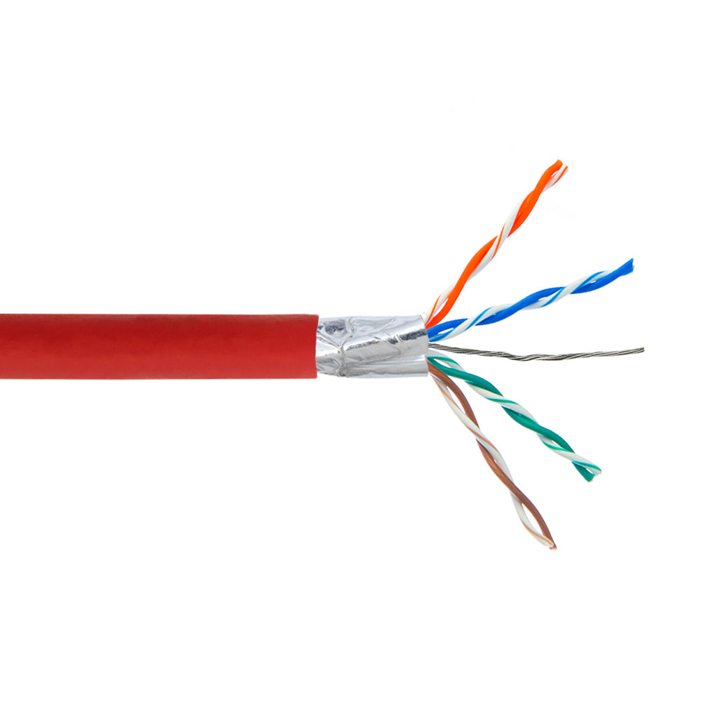 1000ft 4 Pair CAT5E 350Mhz Solid Shielded STP FT4/CMR Bulk Cable – Generic – Category Bulk Cable (photo 2)