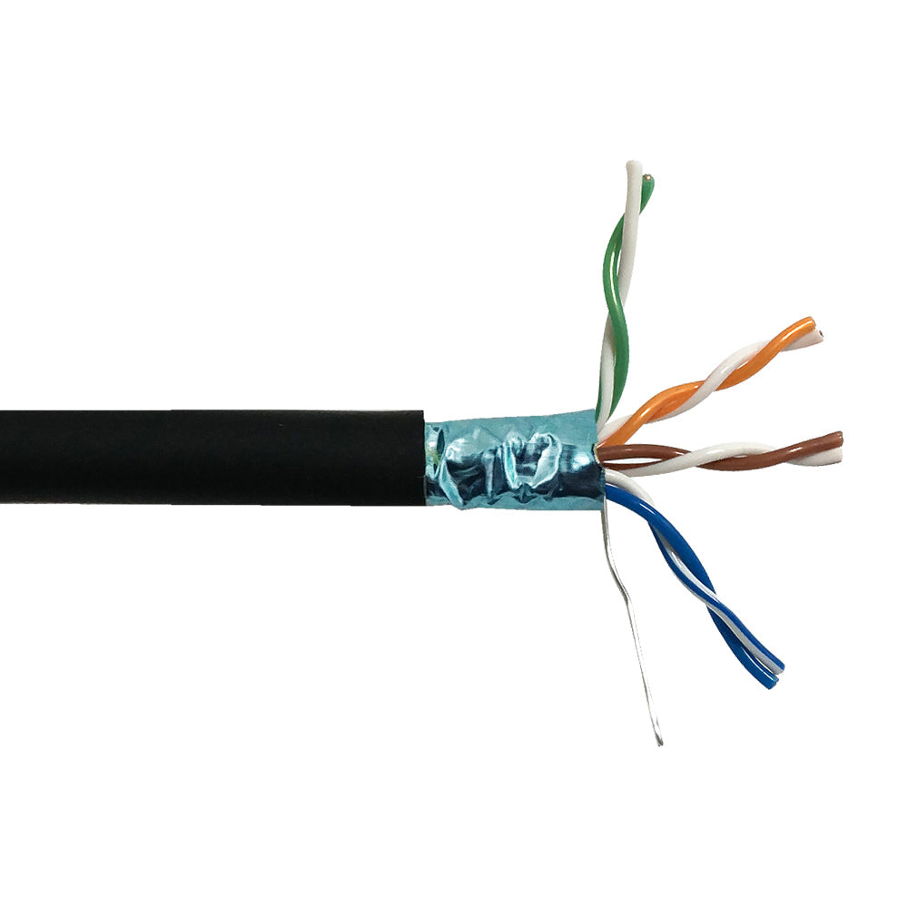1000ft 4 Pair CAT5E 350Mhz Shielded FTP FT6/CMP Bulk Cable – Generic