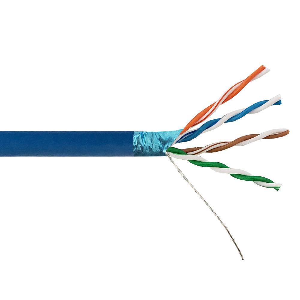1000ft 4 Pair CAT5E 350Mhz 26AWG Stranded Shielded FTP FT4/CMR Bulk Cable – Generic – Category Bulk Cable (photo 2)