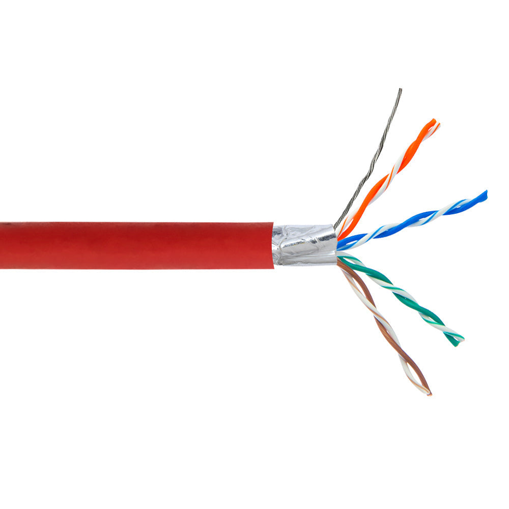 1000ft 4 Pair CAT5E 350Mhz Stranded Shielded STP FT4/CMR Bulk Cable – Generic