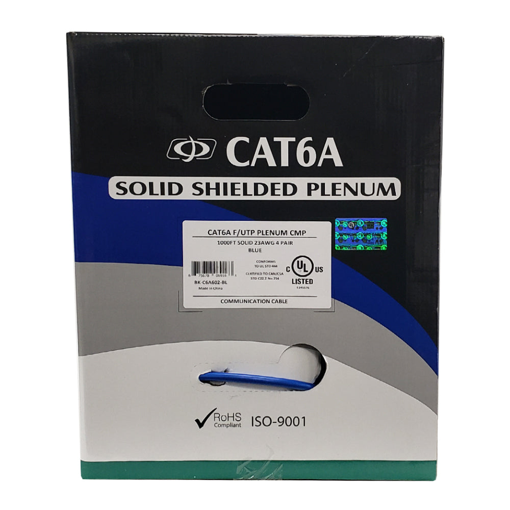1000ft CAT6A Solid Shielded F/UTP 650MHz 23AWG CMP Plenum Bulk Cable – Generic – Category Bulk Cable (photo 7)