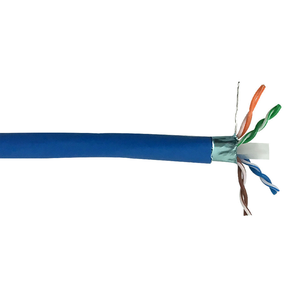 1000ft 4 Pair CAT6A 10Gig Solid Shielded CMR Bulk Cable – F/UTP – Generic