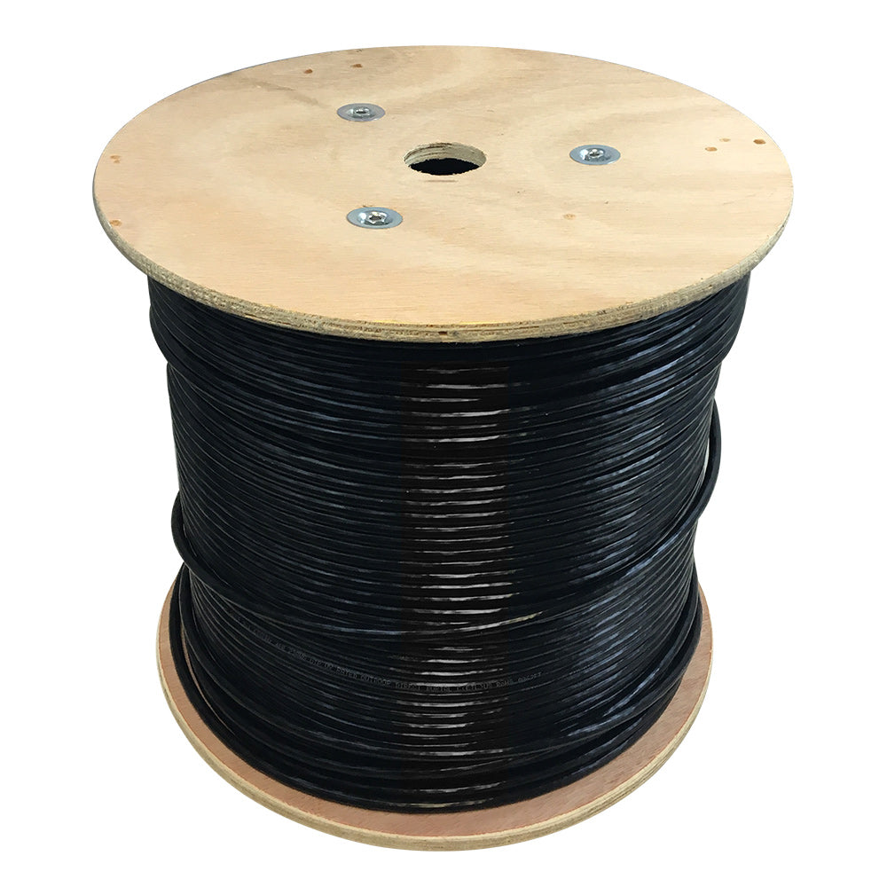 1000ft 4 Pair CAT6A 10Gbps UTP Solid UV / Direct Burial Bulk Cable - Black – Generic – Category Bulk Cable (photo 2)