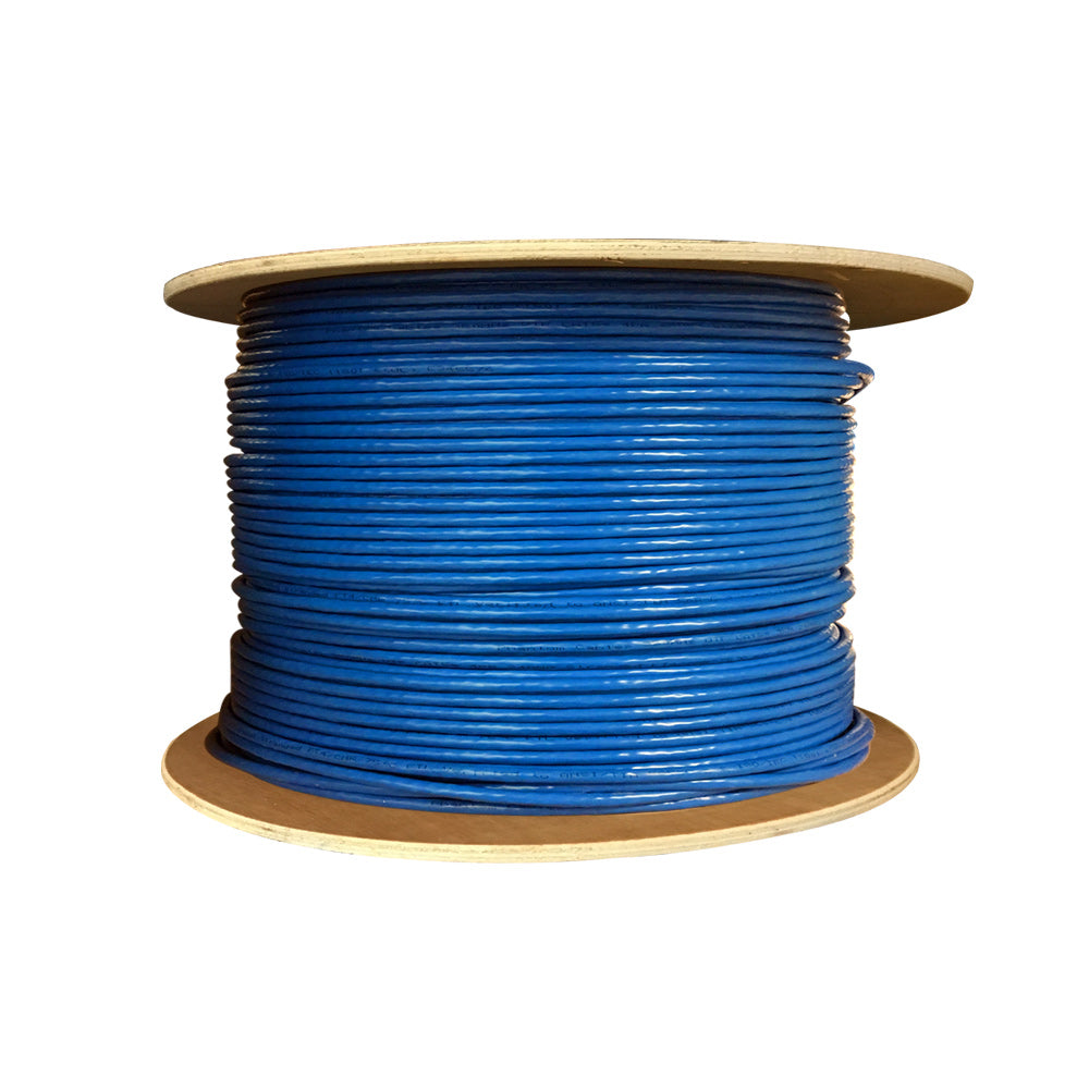 1000ft 4 Pair CAT8 22 AWG Solid Shielded S/FTP CMP Plenum Bulk Cable - BLUE – Generic – Category Bulk Cable (photo 2)