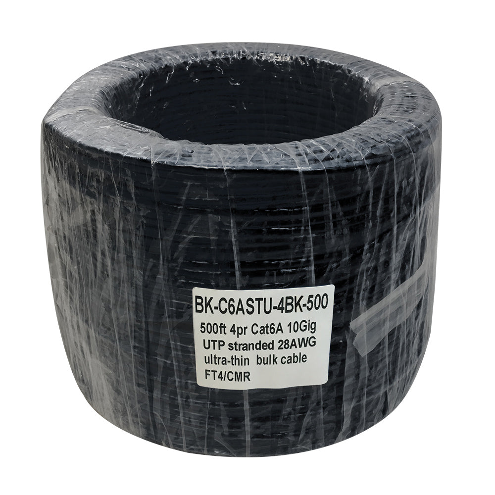 500ft 4 Pair CAT6A 10Gig UTP Stranded 28AWG Ultra-Thin Bulk Cable FT4 – Generic – Category Bulk Cable (photo 2)