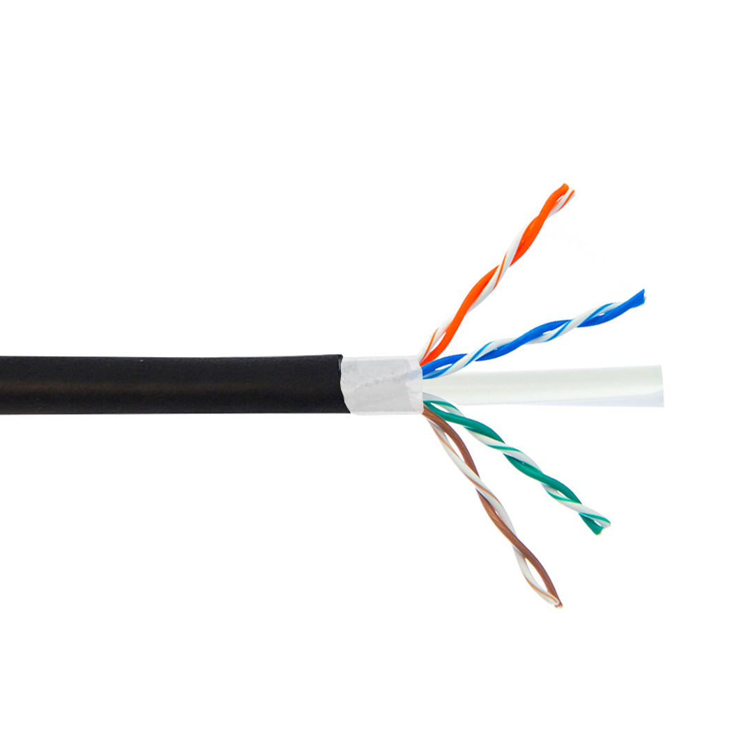 CAT6 Hi-Flex Harsh Environment 4 Pair 24AWG U/UTP Stranded Bulk Cable – PUR Jacket - BLACK – Generic