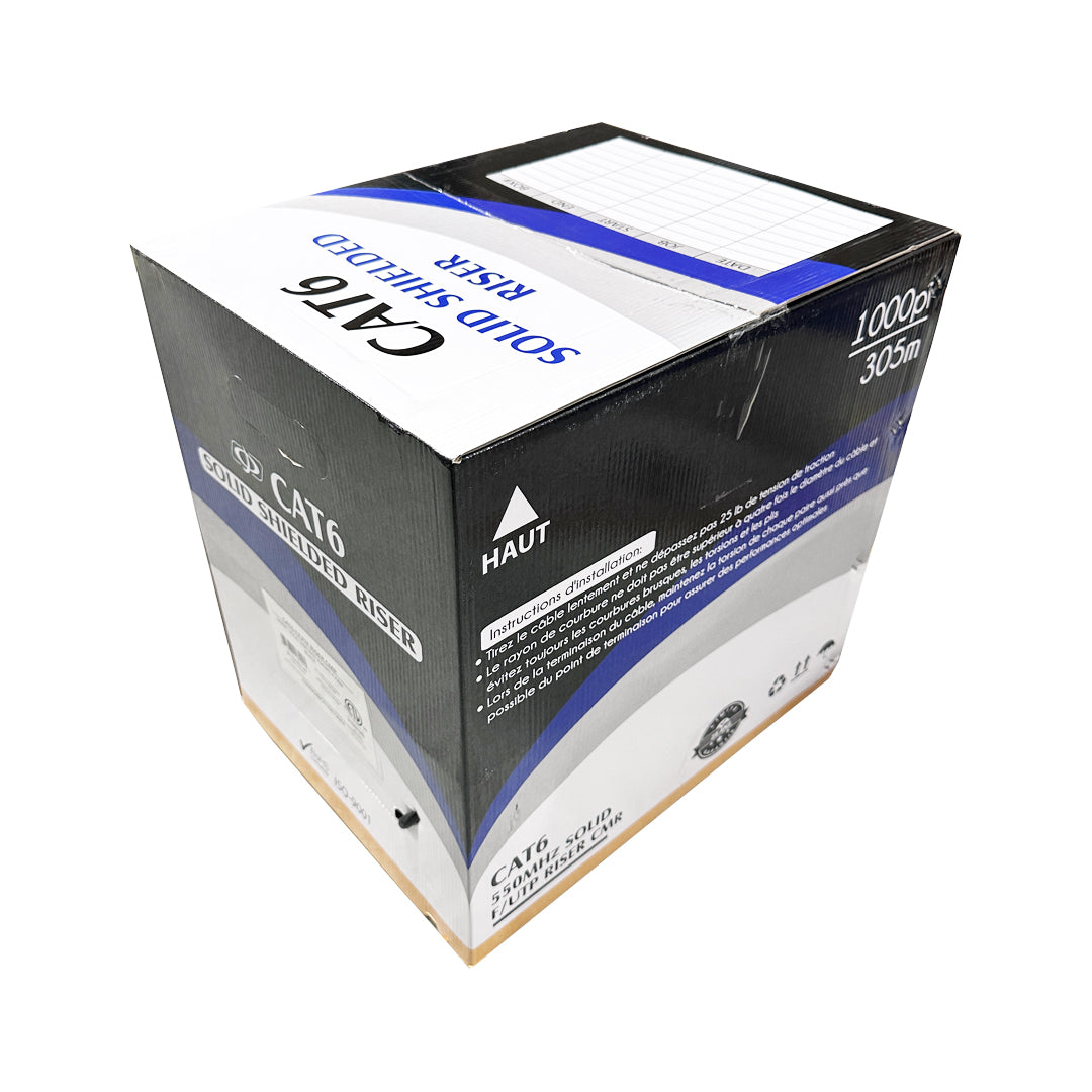 1000ft 4 Pair CAT6 550Mhz F/UTP Solid 23AWG CMR Riser Rated Bulk Cable – Generic – Category Bulk Cable (photo 2)