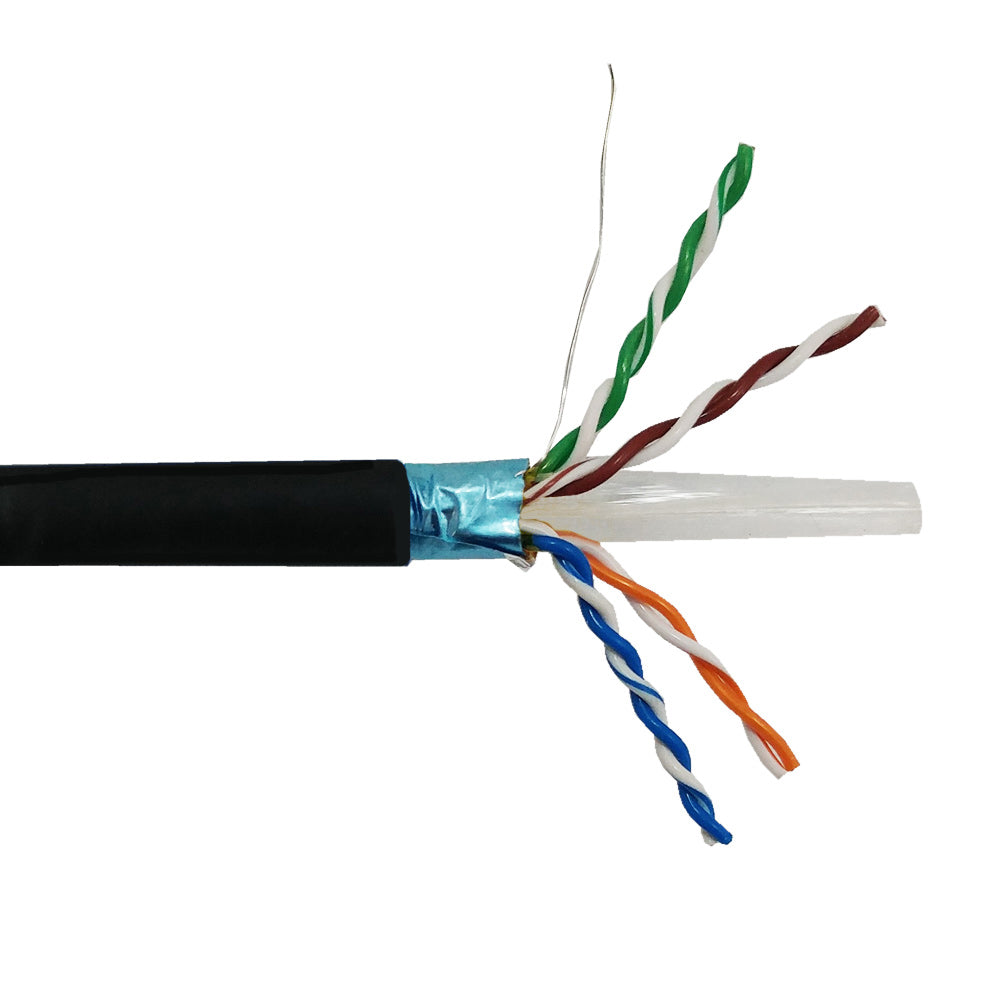 1000ft CAT6 550Mhz Solid Shielded F/UTP 23AWG CMP Plenum Bulk Cable – Generic