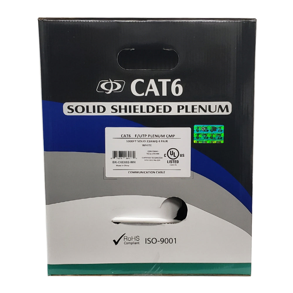 1000ft CAT6 550Mhz Solid Shielded F/UTP 23AWG CMP Plenum Bulk Cable – Generic – Category Bulk Cable (photo 9)