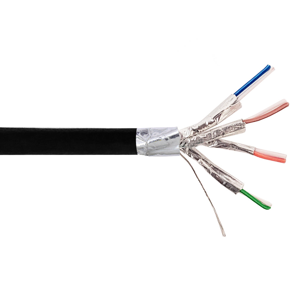 1000ft 4 Pair CAT6 550Mhz 26AWG Stranded Shielded FFTP FT4/CMR Bulk Cable – Generic