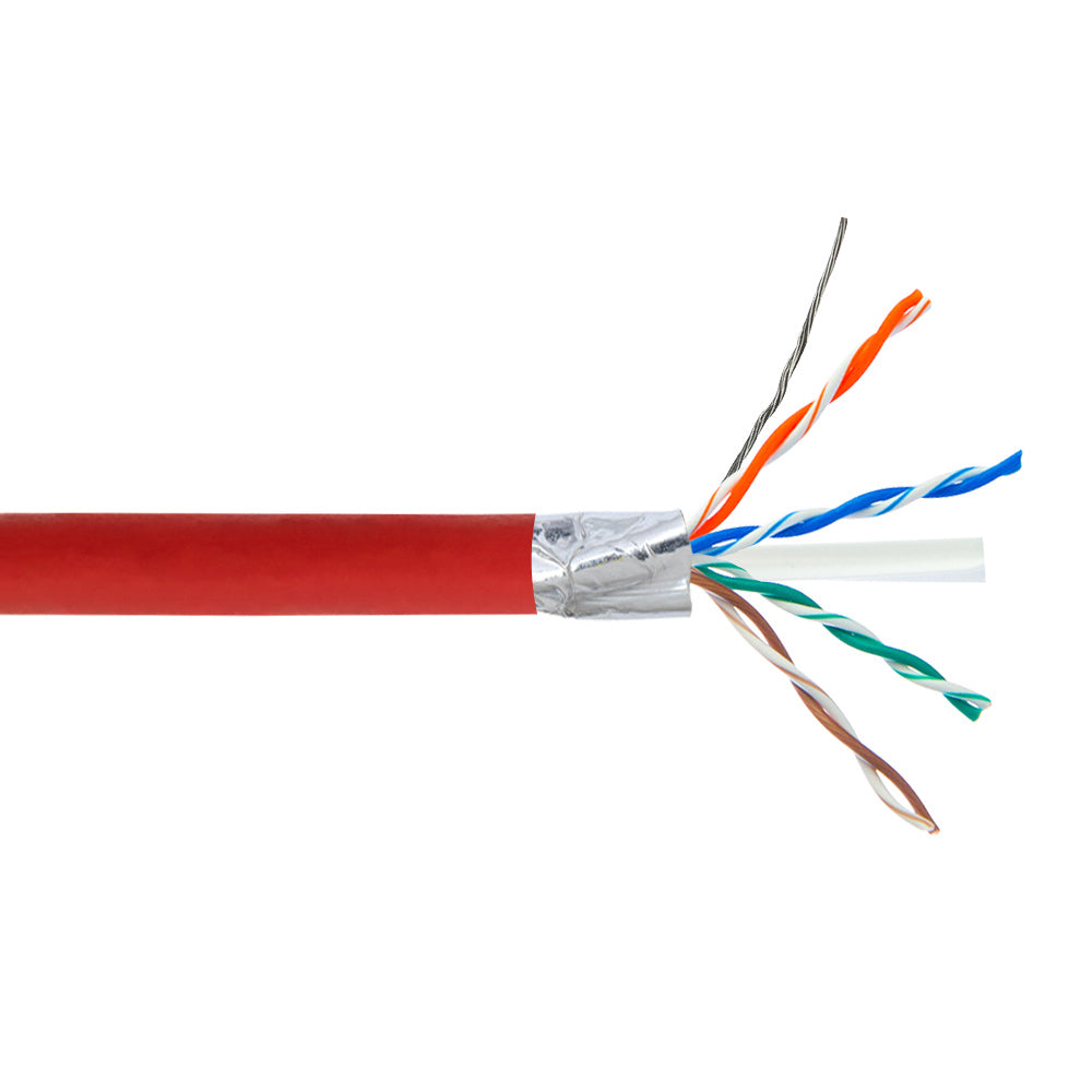 1000ft 4 Pair CAT6 550Mhz Stranded Shielded STP FT4/CMR Bulk Cable – Generic
