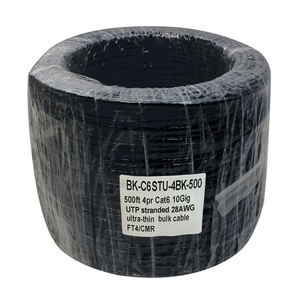 500ft 4 Pair CAT6 UTP Stranded 28AWG Ultra-Thin Bulk Cable FT4 – Generic – Category Bulk Cable (photo 2)