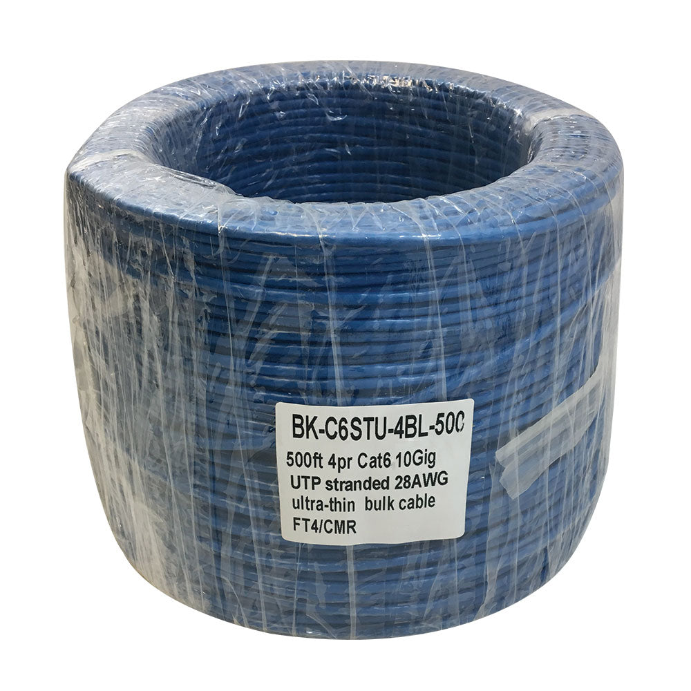 500ft 4 Pair CAT6 UTP Stranded 28AWG Ultra-Thin Bulk Cable FT4 – Generic – Category Bulk Cable (photo 4)