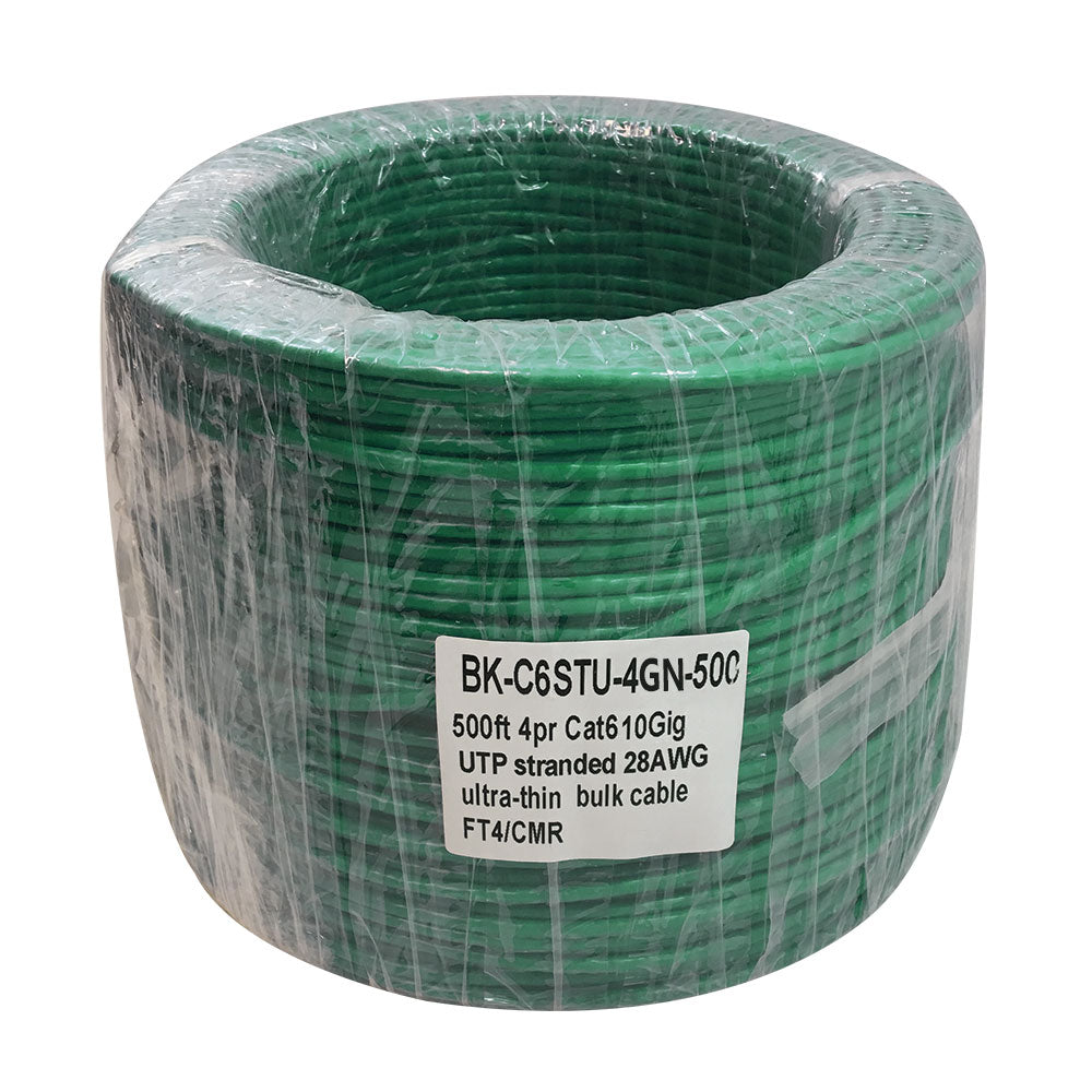 500ft 4 Pair CAT6 UTP Stranded 28AWG Ultra-Thin Bulk Cable FT4 – Generic – Category Bulk Cable (photo 6)