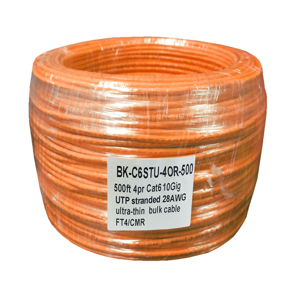 500ft 4 Pair CAT6 UTP Stranded 28AWG Ultra-Thin Bulk Cable FT4 – Generic – Category Bulk Cable (photo 10)