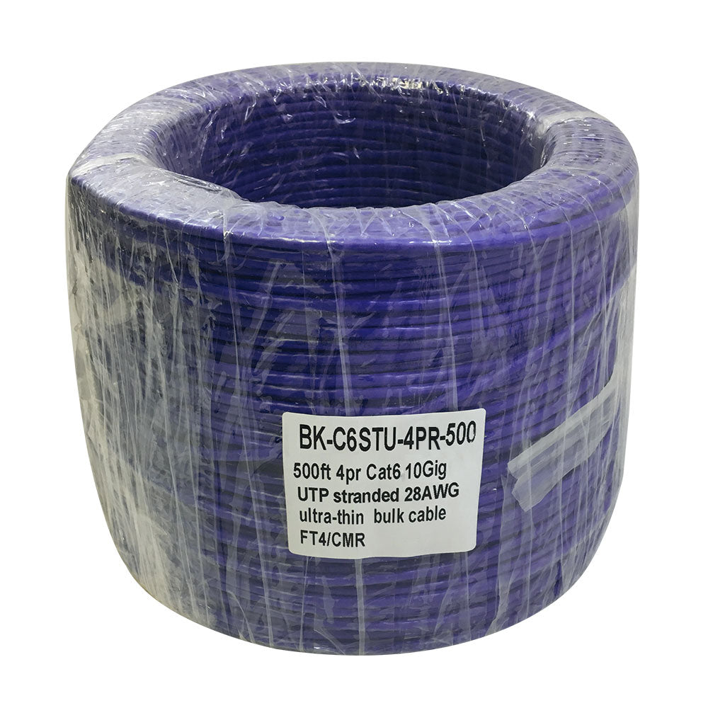 500ft 4 Pair CAT6 UTP Stranded 28AWG Ultra-Thin Bulk Cable FT4 – Generic – Category Bulk Cable (photo 12)