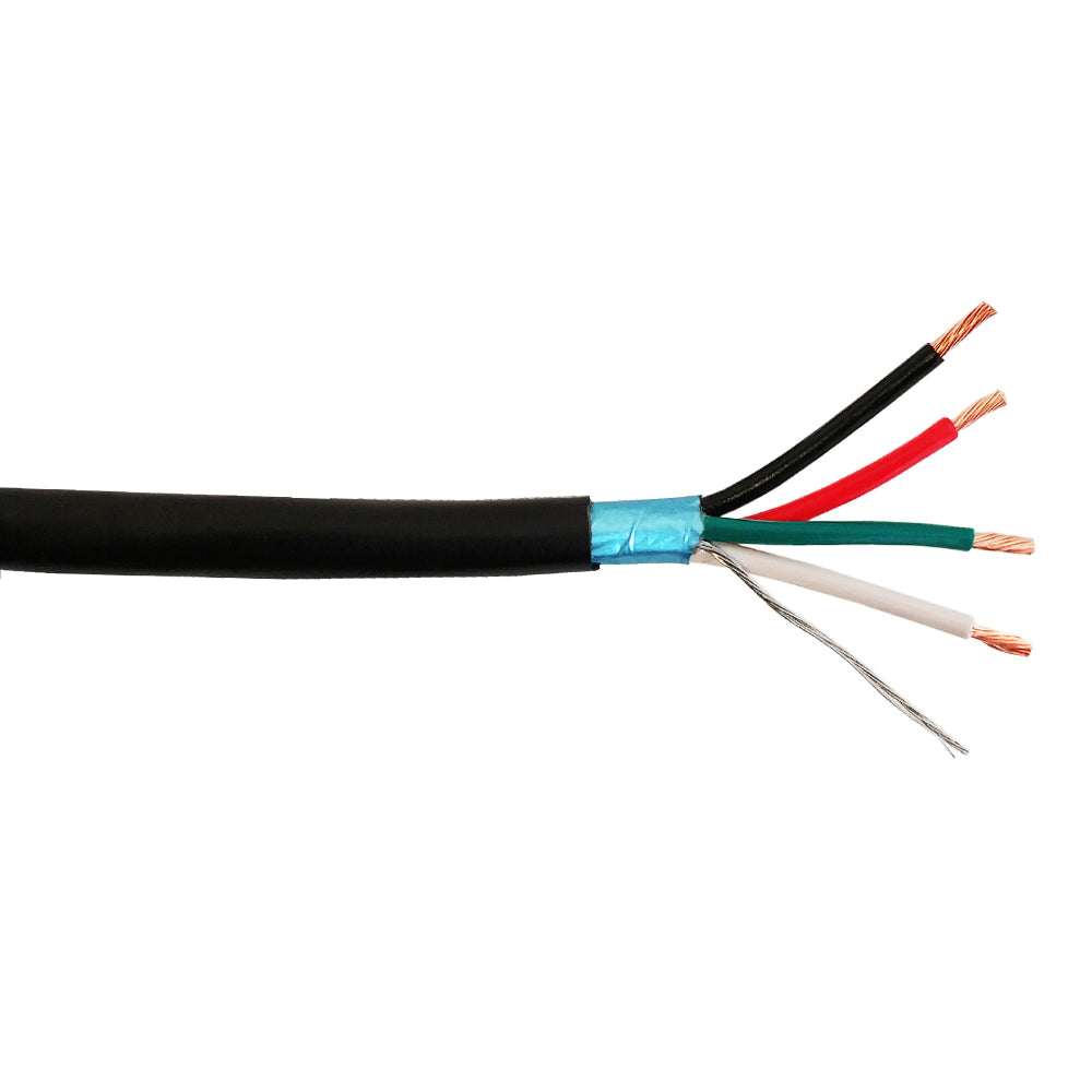 1000ft 4C 18AWG Stranded Control Cable - CMR Shielded - Black – Generic