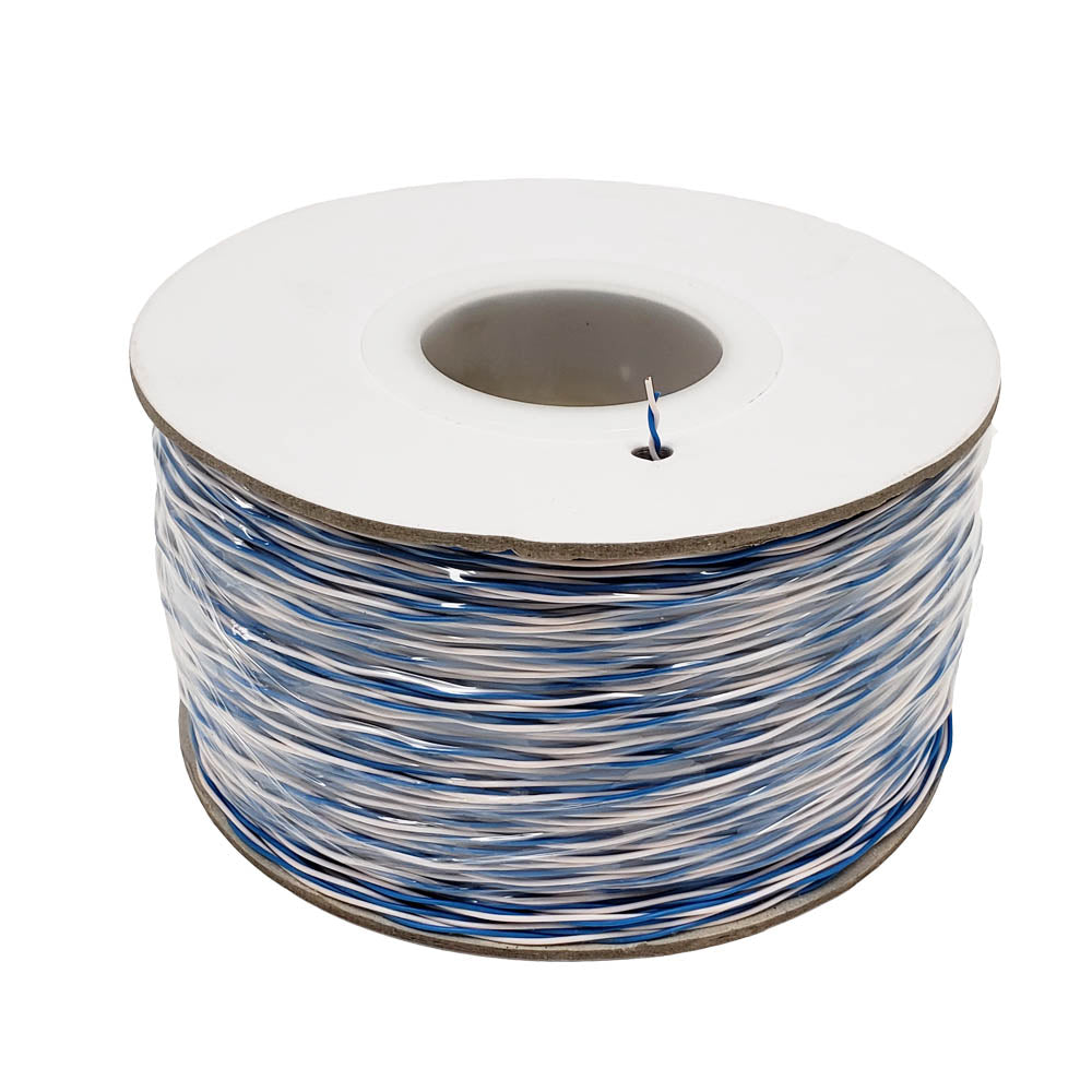 1000ft 1 Pair CAT3 Cross-Connect Bulk Cable - Blue/White – Generic