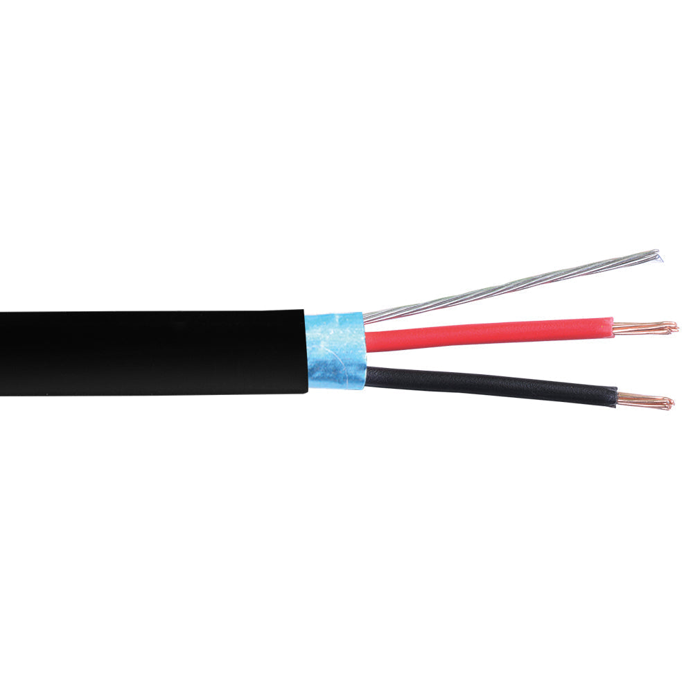 1000ft 2C 18AWG Stranded Control Cable - CMR Shielded - Black – Generic – Control Bulk Cable