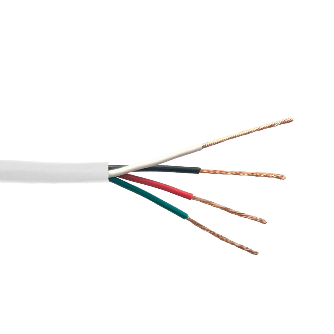 1000ft 4C 22AWG Stranded Control Cable - CMR Riser - White – Generic