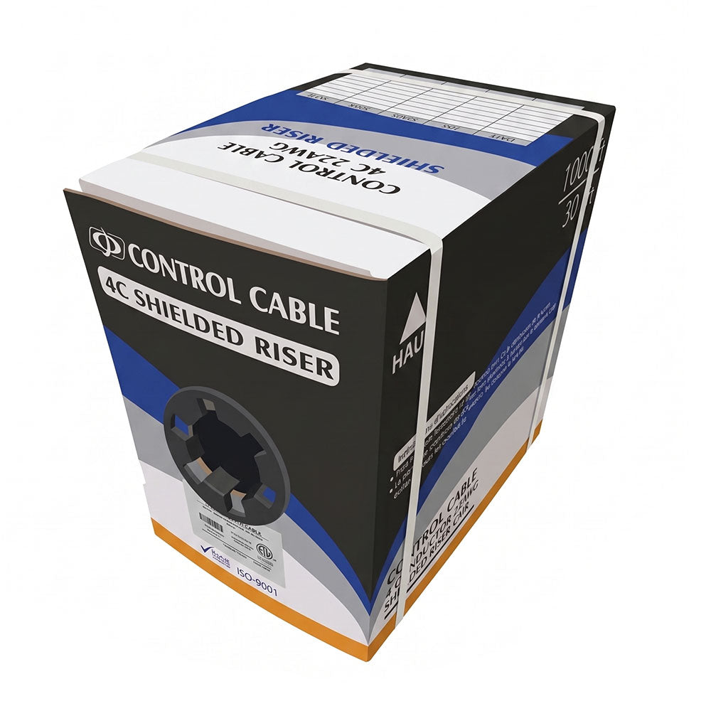 1000ft 4C 22AWG Stranded Shielded Control Cable - CMR Riser - White – Generic – Control Bulk Cable (photo 2)