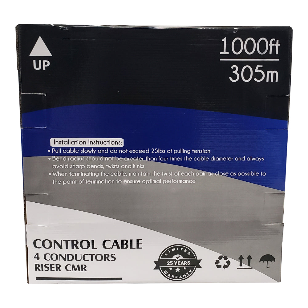 1000ft 4C 18AWG Stranded Control Cable - CMR - Black – Generic – Control Bulk Cable (photo 4)