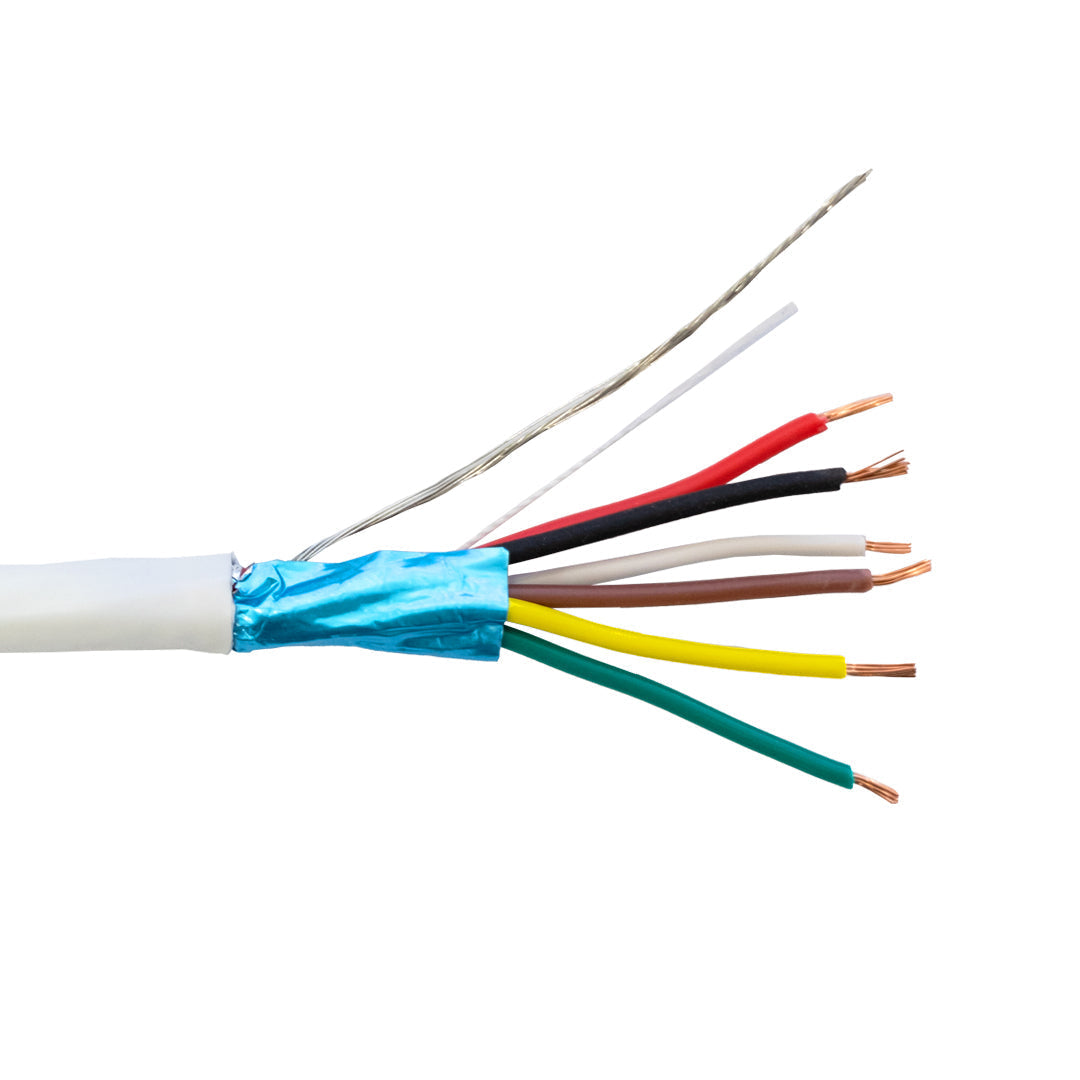 1000ft 6C 22AWG Stranded Control Cable - CMR Shielded - White – Generic