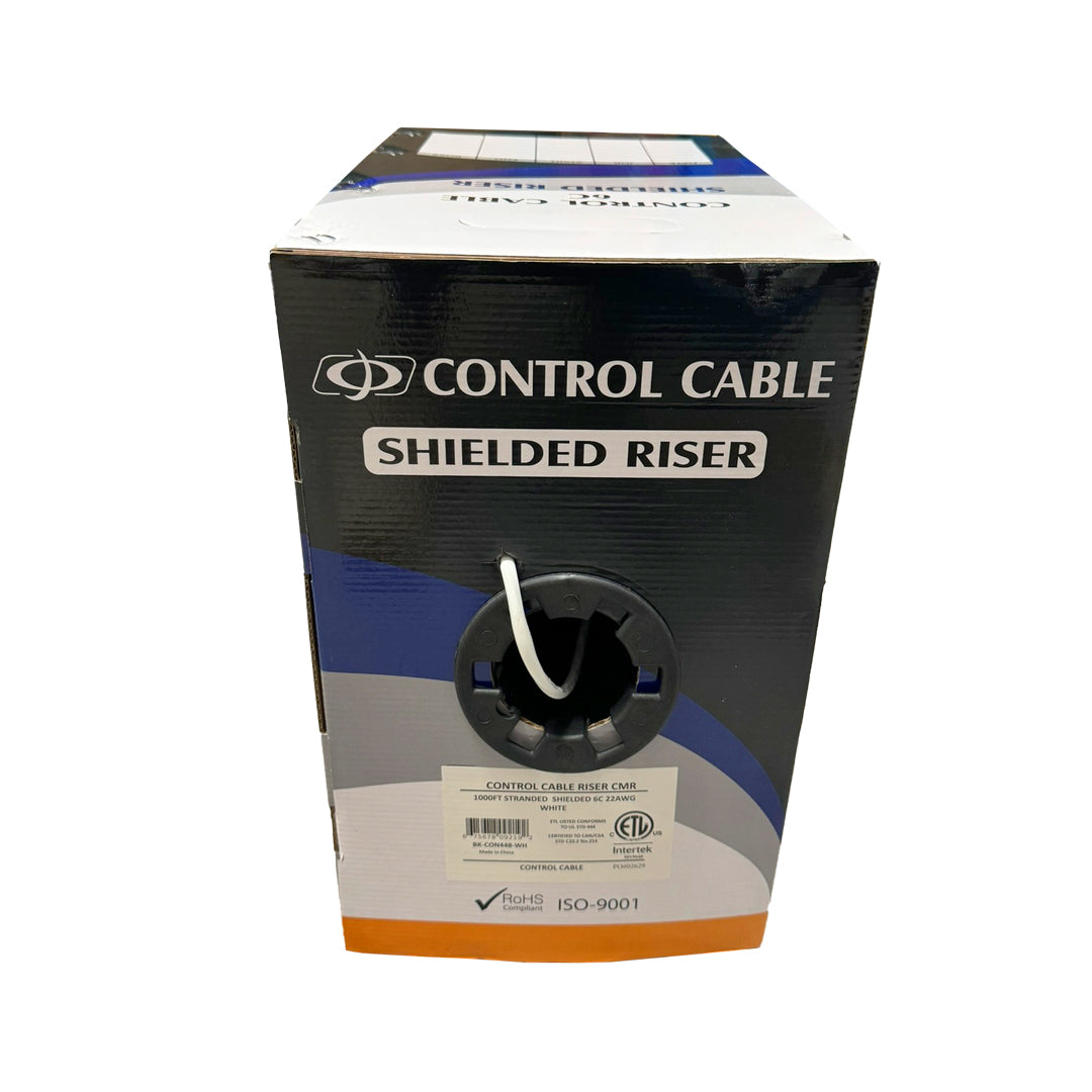 1000ft 6C 22AWG Stranded Control Cable - CMR Shielded - White – Generic – Control Bulk Cable (photo 2)