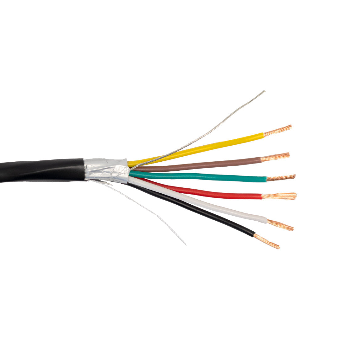 1000ft 6C 18AWG Stranded Control Cable - CMR Shielded - BLACK – Generic