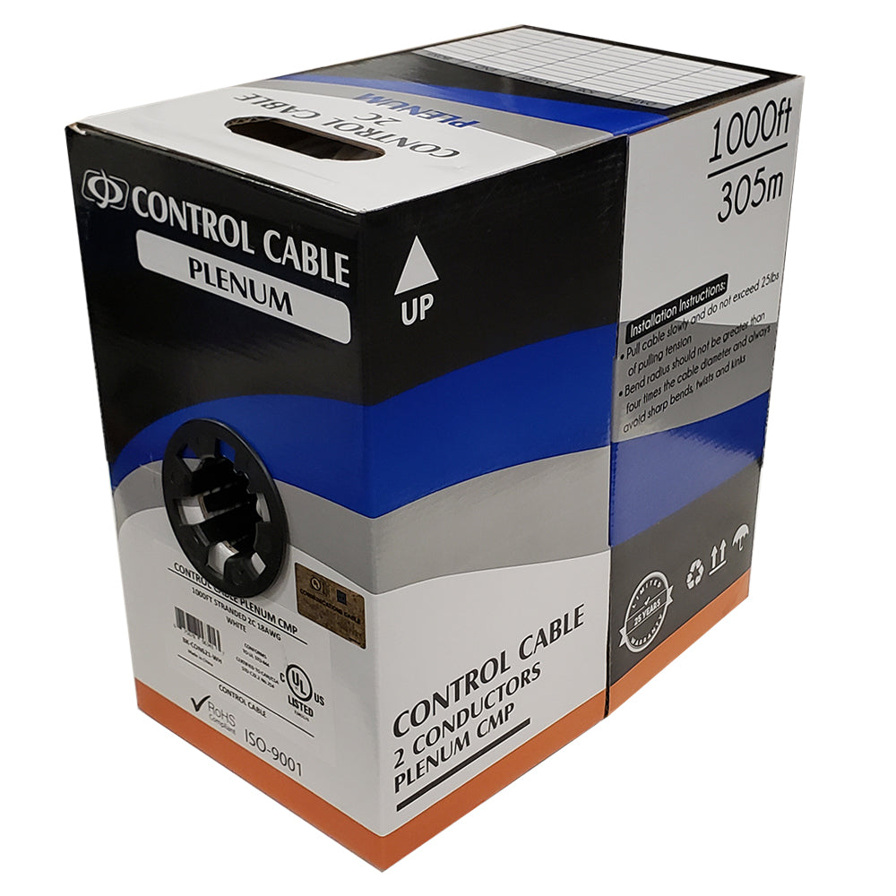 1000ft 2C 18AWG Stranded Control Cable - CMP Plenum – Generic – Control Bulk Cable (photo 5)