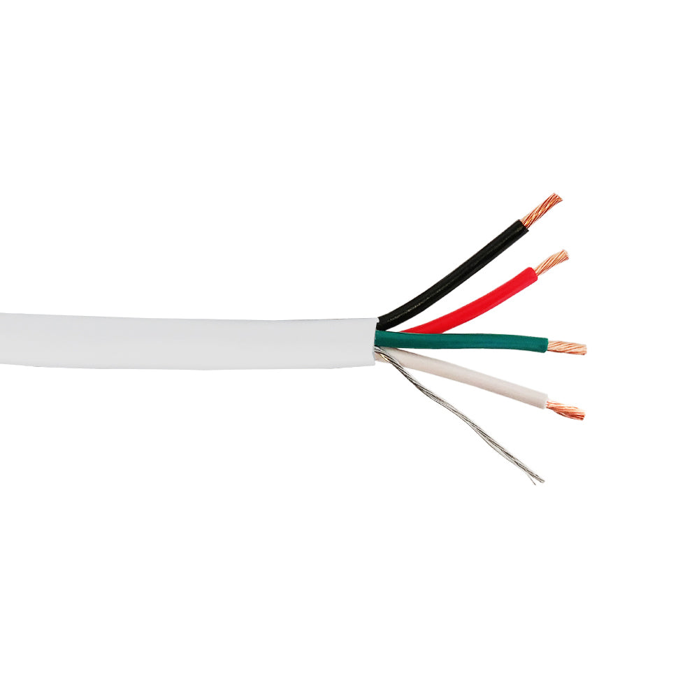 1000ft 4C 18AWG Stranded Control Cable - CMP Unshielded - White – Generic – Control Bulk Cable