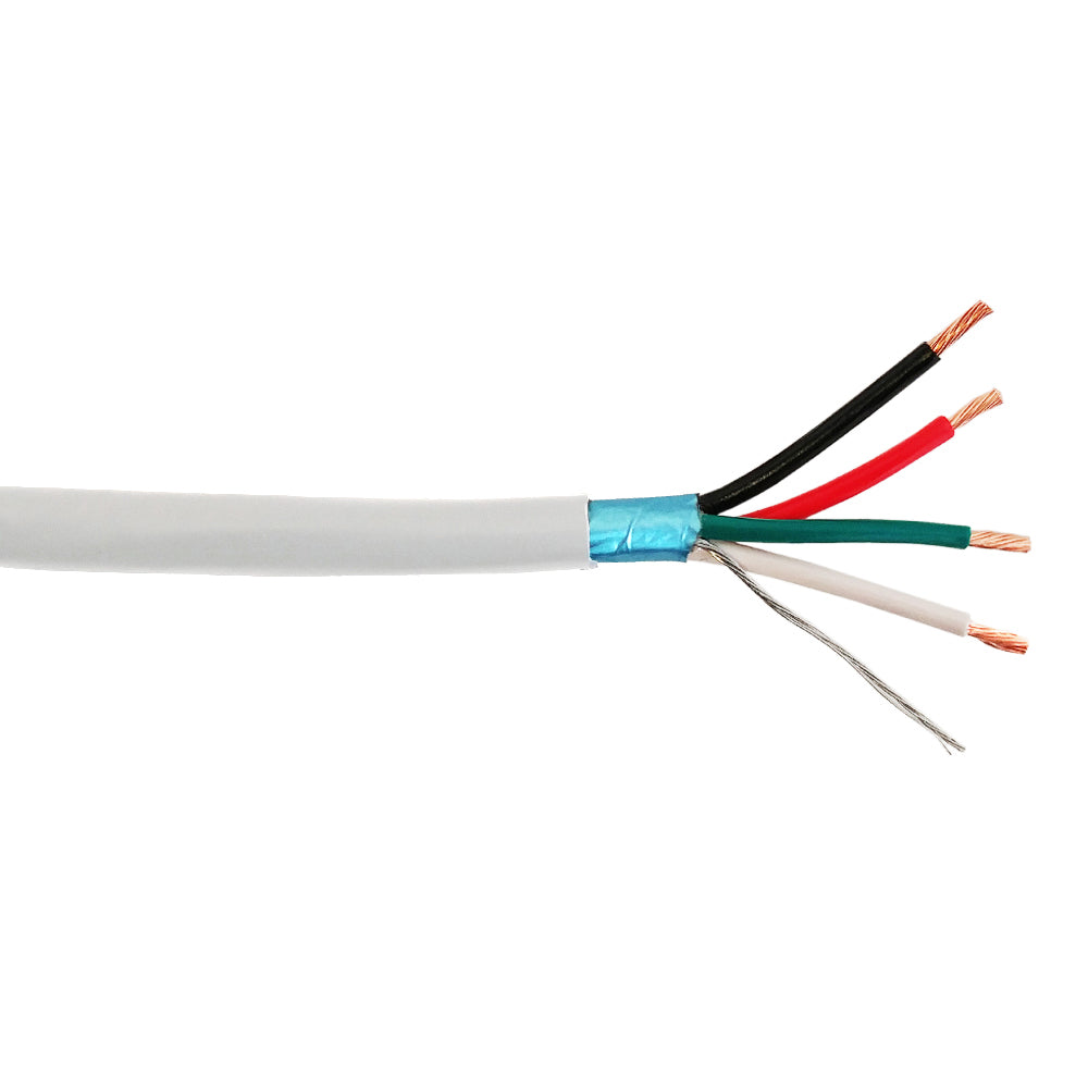 1000ft 4C 18AWG Stranded Control Cable - CMP Shielded - White – Generic – Control Bulk Cable