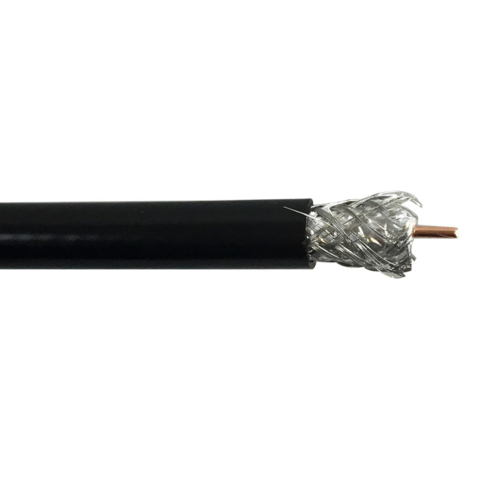 1000ft RG11 14AWG CCS 60% Braid Direct Burial Bulk Cable - Black – Generic – Coax Bulk Cable