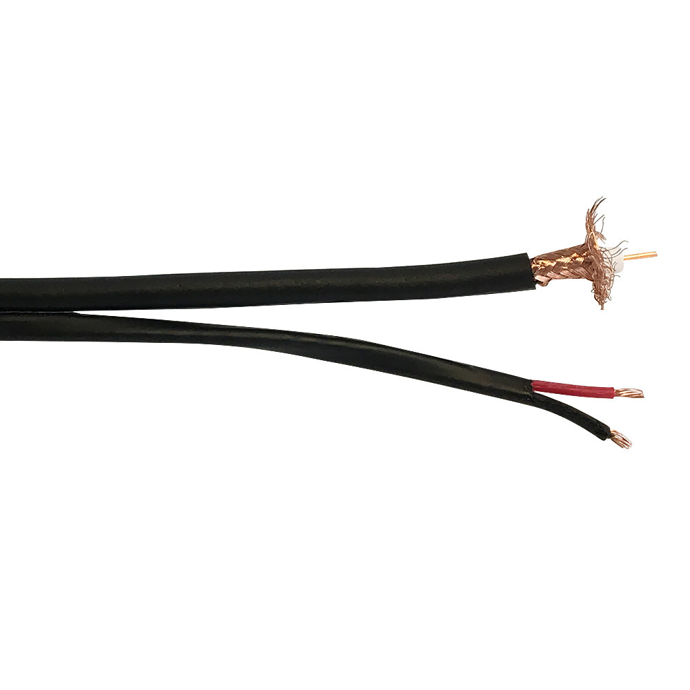 1000ft RG59 20AWG BC 95% CCA Braid + 2C 18AWG Cca, Direct Burial Pe - Black – Generic