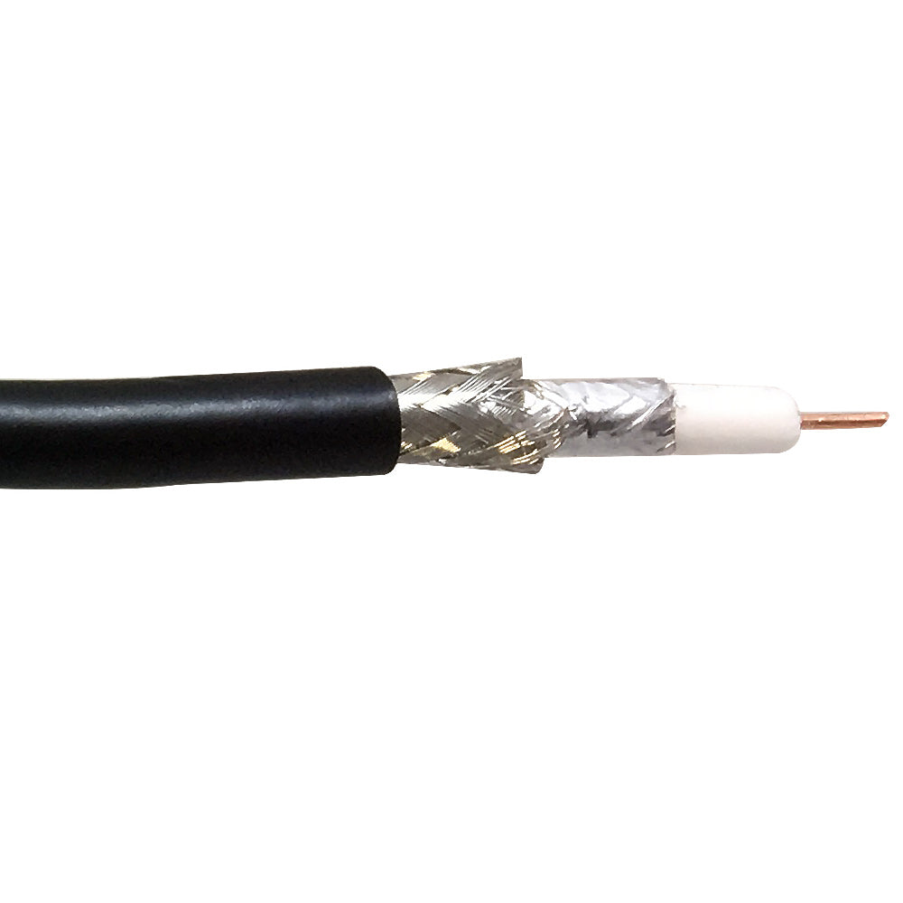 1000ft RG6 18AWG BC Bulk Cable Hd-Sdi 95% Braid + Foil - Black – Generic
