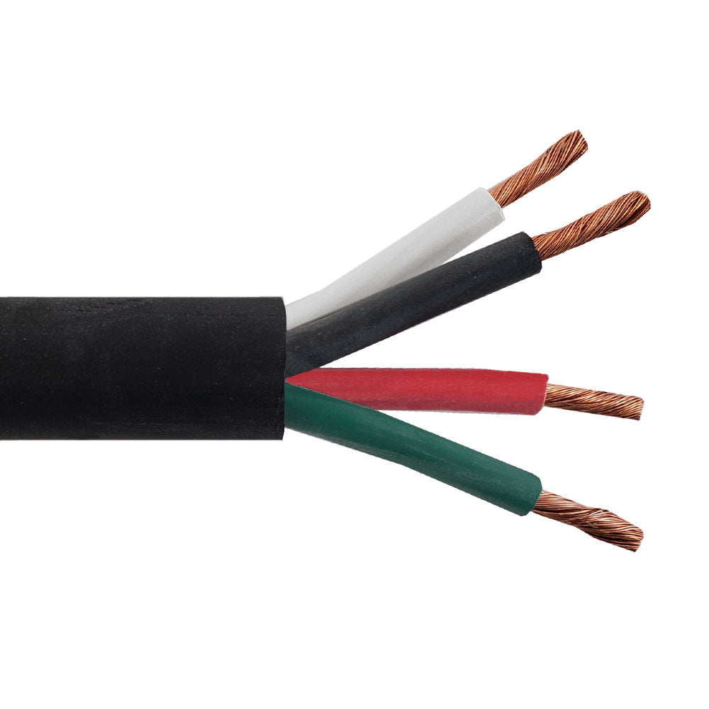 Flexible Electrical Cord Cable - 10AWG 4C SOOW 600V 90C - Black (Per Meter) – Generic