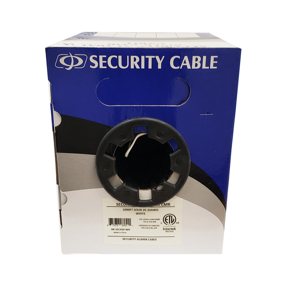 1000ft Station Z Quad Security Cable - 2C 22AWG Solid Cable CMR Riser - White – Generic – Security Alarm Bulk Cable (photo 2)