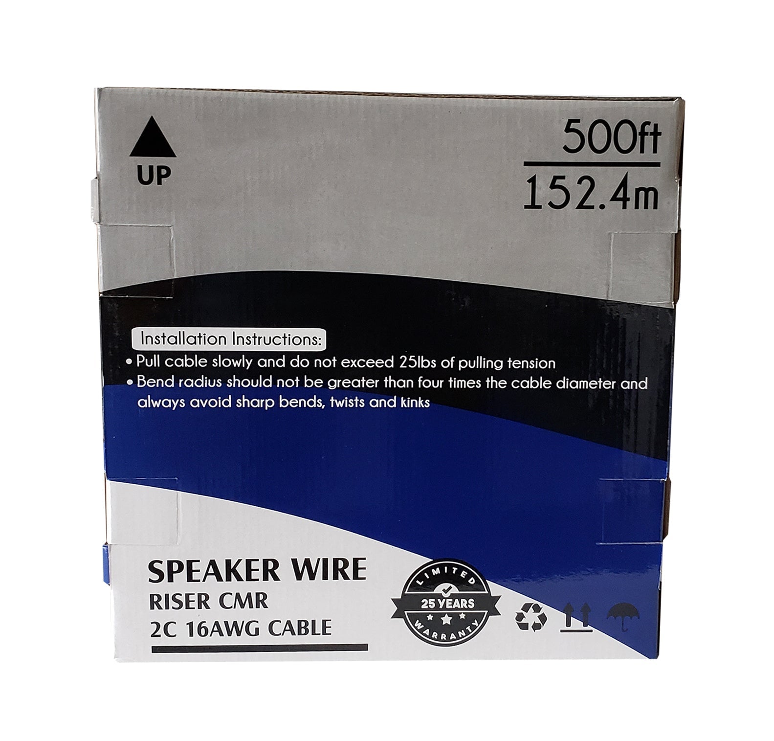 500ft 2C 16AWG In-Wall Bulk Speaker Cable CMR – Generic – Speaker Bulk Cable (photo 5)