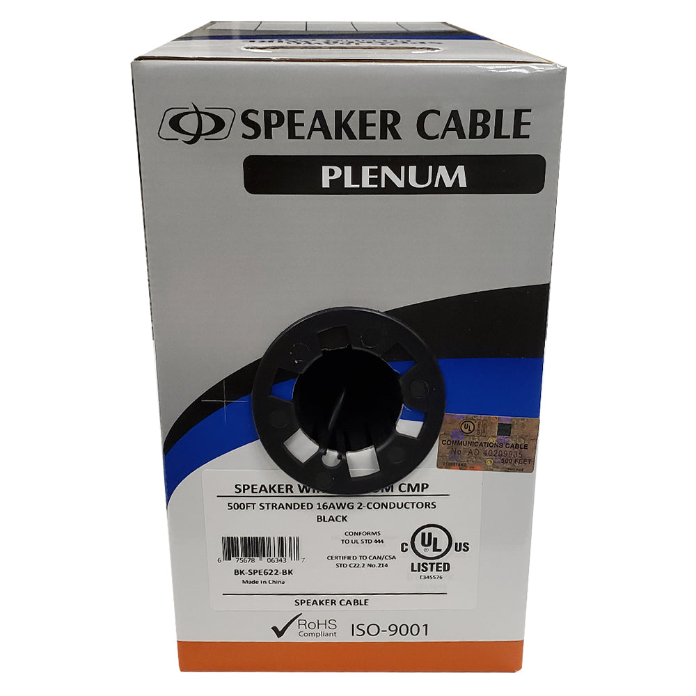 500ft 2C 16AWG Stranded Plenum Bulk Speaker Cable CMP – Generic – Speaker Bulk Cable (photo 3)
